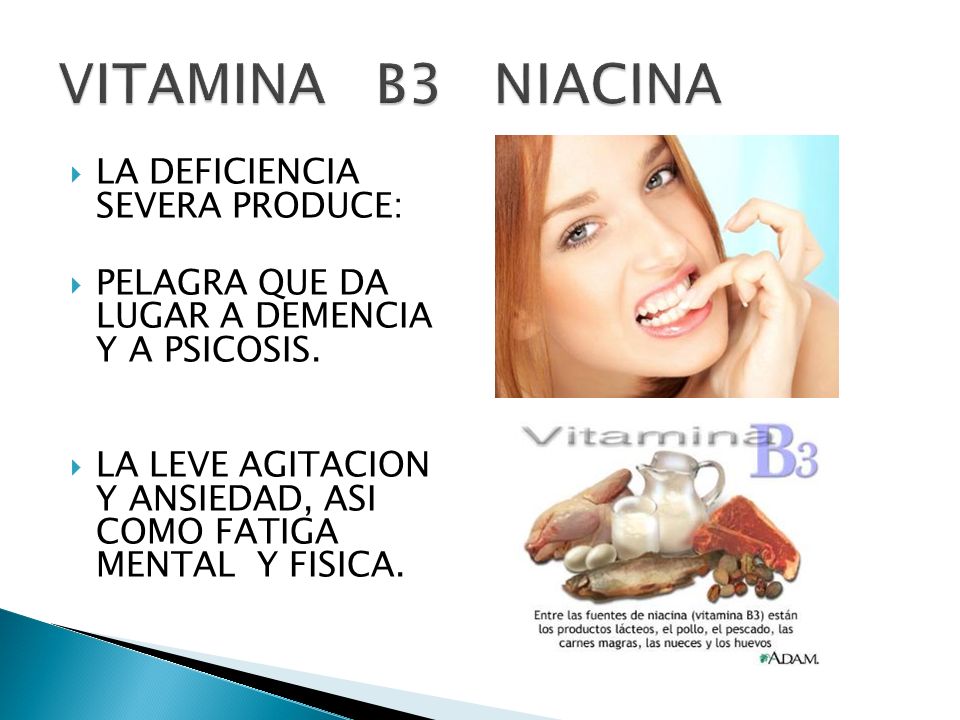 deficiencia de vitamina b3